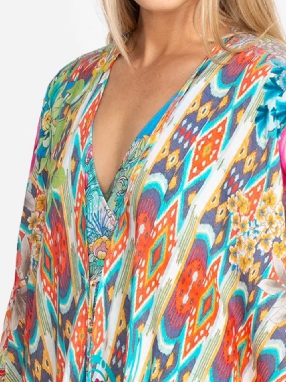 NWOT Johnny Was Women’s Pearce Short Kimono Swim Coverup - Picture 3 of 7